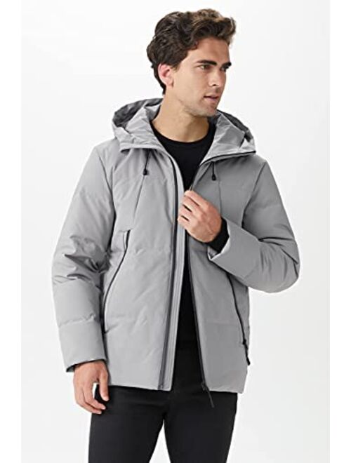 Orolay Men's Insulated Warm Hooded Puffer Down Jacket Winter Coat