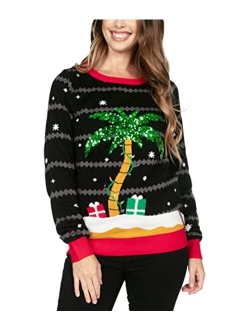 Ugly Christmas Sweaters for Women Tacky Happy Holidays Women's Sweater with Tassels