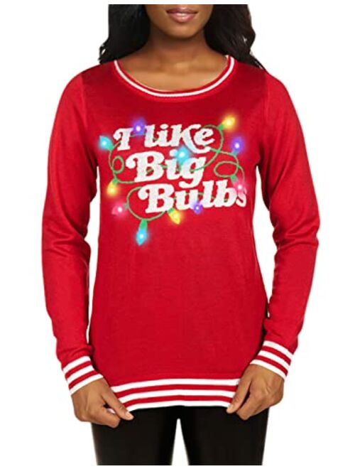 Tipsy Elves Ugly Christmas Sweaters for Women Tacky Happy Holidays Women's Sweater with Tassels
