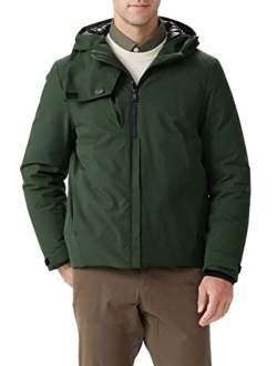 Men's Winter Puffer Down Coat Thicken Warm Jacket with Hood