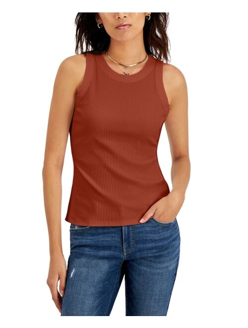 INC International Concepts Ribbed Crewneck Top, Created for Macy's