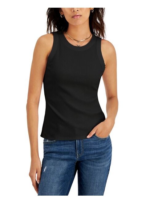 INC International Concepts Ribbed Crewneck Top, Created for Macy's