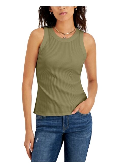 INC International Concepts Ribbed Crewneck Top, Created for Macy's