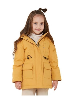 Children Down Coats Girls Quilted Hooded Coat Boys Warm Jackets