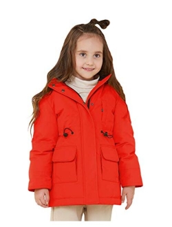 Children Down Coats Girls Quilted Hooded Coat Boys Warm Jackets