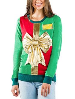 Funny Tacky Ugly Christmas Sweaters for Women with Loud Embellishments for Holiday Parties