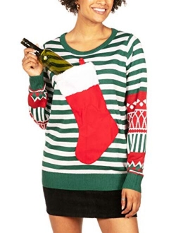 Funny Tacky Ugly Christmas Sweaters for Women with Loud Embellishments for Holiday Parties