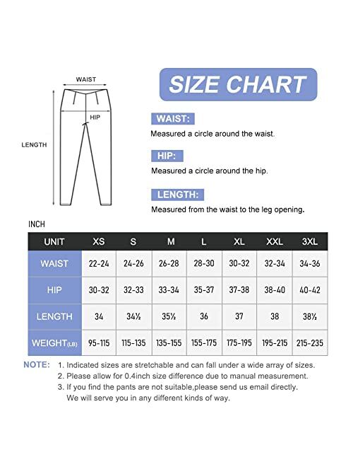 High Waist Yoga Pants with Pockets for Women - Tummy Control 4 Way Stretch Workout Running Yoga Leggings