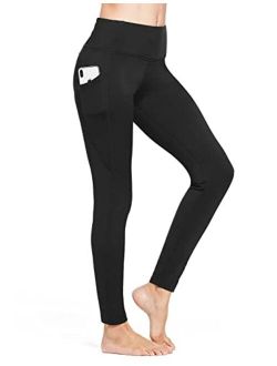Women's Fleece Lined Winter Leggings Thermal Yoga Pants Inner Pocket
