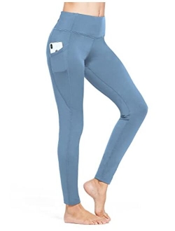 Women's Fleece Lined Winter Leggings Thermal Yoga Pants Inner Pocket