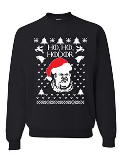 Ho Ho Hodor GoT Ugly Christmas Sweater Unisex Crewneck Graphic Sweatshirt