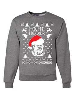 Ho Ho Hodor GoT Ugly Christmas Sweater Unisex Crewneck Graphic Sweatshirt