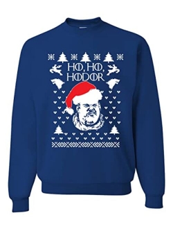 Ho Ho Hodor GoT Ugly Christmas Sweater Unisex Crewneck Graphic Sweatshirt