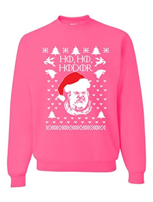 Ho Ho Hodor GoT Ugly Christmas Sweater Unisex Crewneck Graphic Sweatshirt