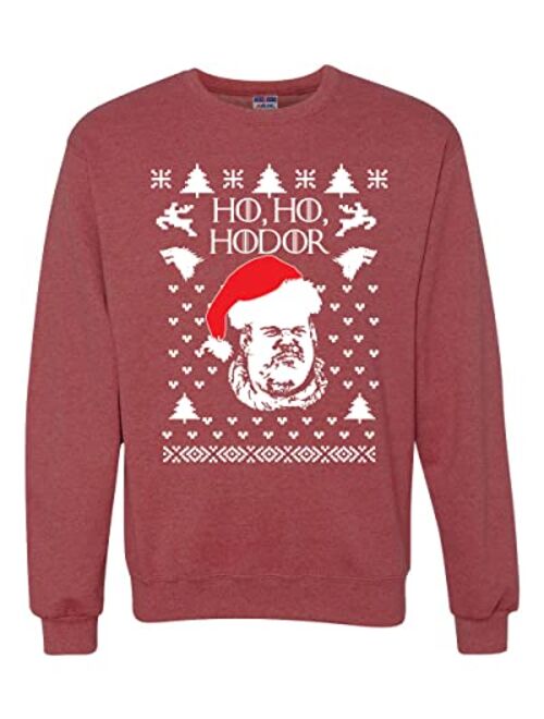 Ho Ho Hodor GoT Ugly Christmas Sweater Unisex Crewneck Graphic Sweatshirt