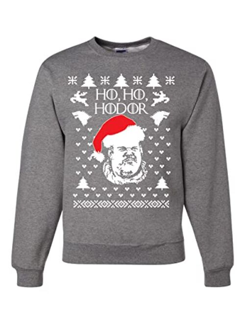 Ho Ho Hodor GoT Ugly Christmas Sweater Unisex Crewneck Graphic Sweatshirt