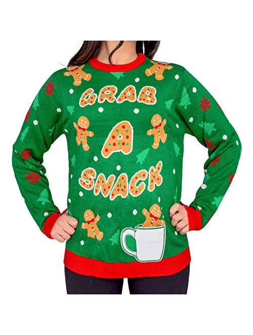 Grab a Snack Gingerbread Ugly Christmas Sweater