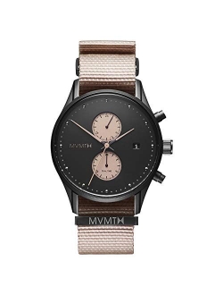 Men's Analog Minimalist Watch with Dual Time Zones