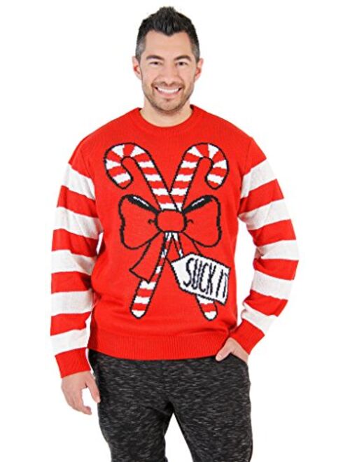 Suck It Candy Cane Ugly Christmas Sweater