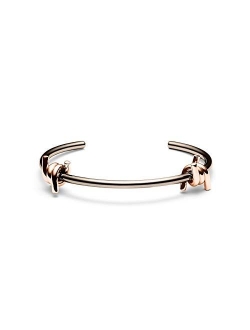 Women's Double Barbed Cuff Bracelet | Open Closure, Stainless Steel