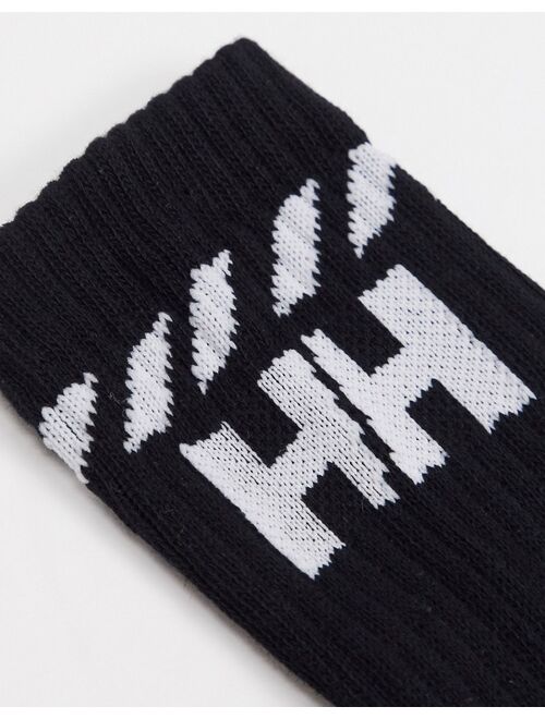 Helly Hansen 3 pack logo socks in black