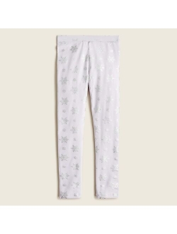 Girls' everyday leggings in foil block print