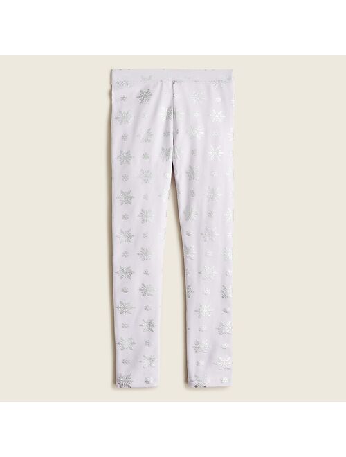 J.Crew Girls' everyday leggings in foil block print