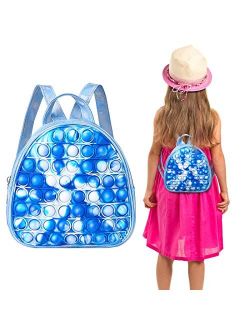 Vanblue Pop Backpack Purse for Girls School Fidget Pop Mini Backpack Purse Shoulder Bag Push Pop Fidget Toy Party Favors Pop Fidget Bag Handbag Gift for Kids Birthday Par