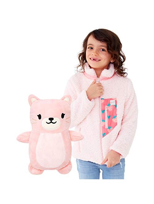 Cubcoats Character Transforming 2 in 1 Super Soft Sherpa Jacket, Kids Sherpas Jackets with Zipper