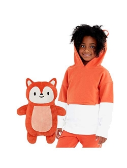 Cubcoats Kids Transforming 2 in 1 Pullover Sweatshirt with Hood and Convertible Soft Character Plushie