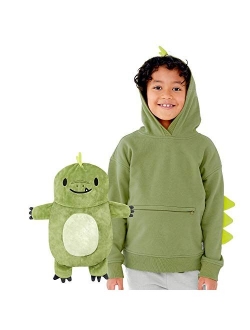 Cubcoats Kids Transforming 2 in 1 Pullover Sweatshirt with Hood and Convertible Soft Character Plushie