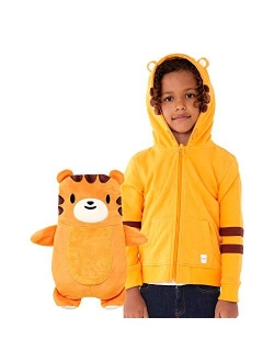 Cubcoats Kids Transforming 2 in 1 Hoodie Sweater Jacket and Soft Character Plushie