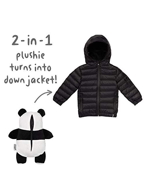 Cubcoats Papo The Panda 2 in 1 Transforming Down Jacket Hoodie & Soft Plushie