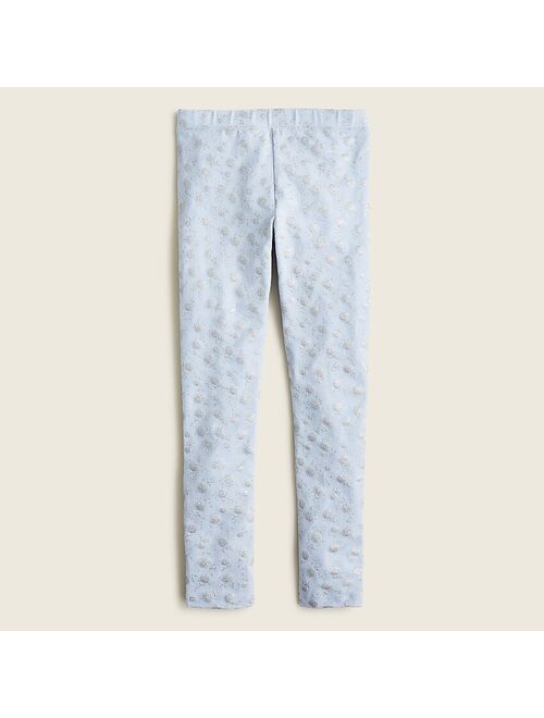 J.Crew Girls' everyday leggings in metallic floral