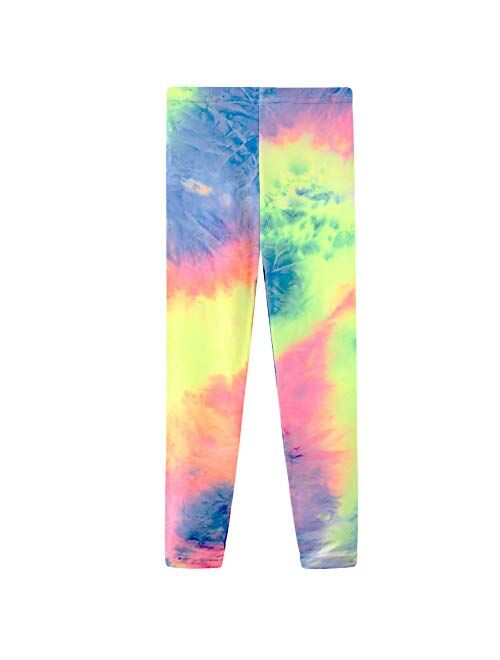 Julerwoo Girls Tie Dye Leggings Dinosaur Printed Pants Size 2-10 Years