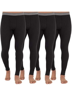 Men's Recycled Premium Waffle Thermal Underwear Long Johns Bottom (1, 2, 3, and 4 Packs)