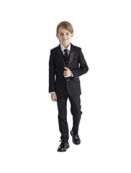 ELPA ELPA Boys Suits Slim Fit Formal Dresswear Suit Set