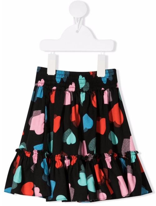 Stella McCartney Kids hearts twill Skirt