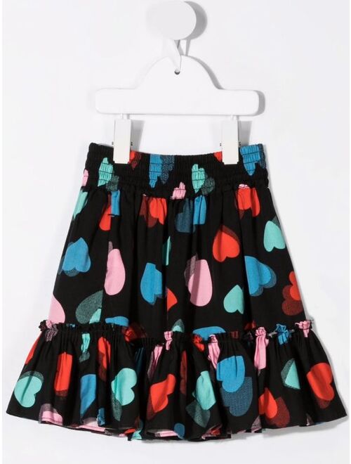 Stella McCartney Kids hearts twill Skirt