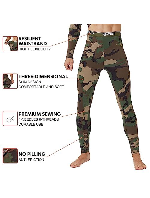 Thermal Underwear Set Winter Hunting Gear Sport Long Johns Base Layer Bottom Top Midweight