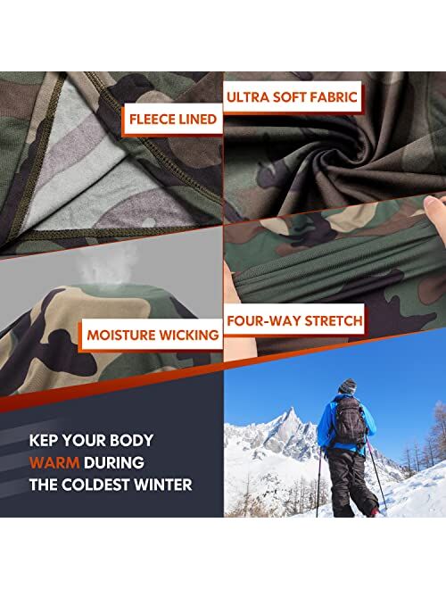 Thermal Underwear Set Winter Hunting Gear Sport Long Johns Base Layer Bottom Top Midweight