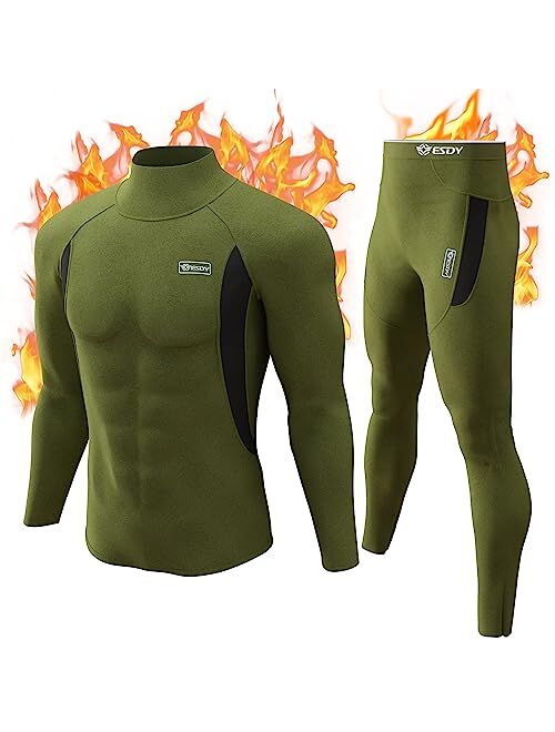 Thermal Underwear Set Winter Hunting Gear Sport Long Johns Base Layer Bottom Top Midweight