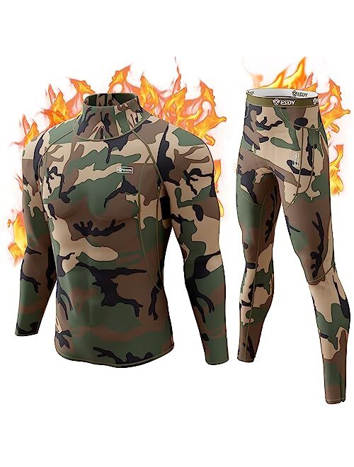 Thermal Underwear Set Winter Hunting Gear Sport Long Johns Base Layer Bottom Top Midweight