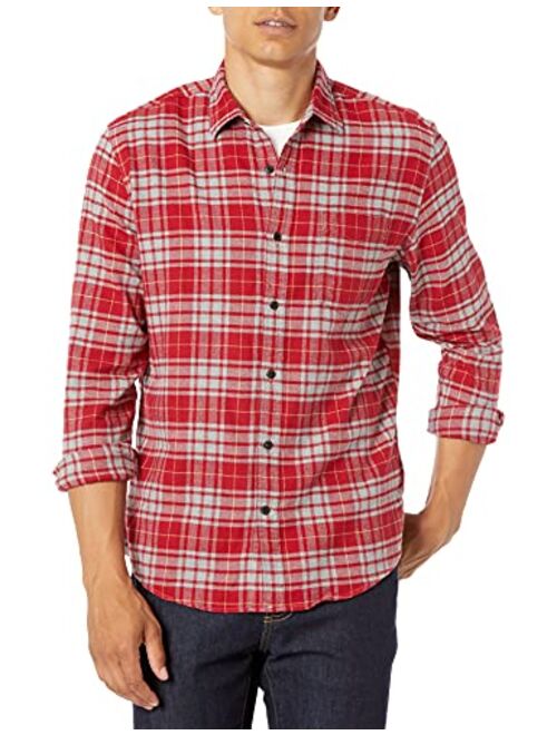 Amazon Essentials Men's Regular-fit Long-Sleeve Plaid Flannel Shirt (Limited Edition Colors)