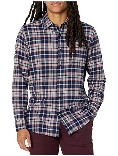 Amazon Essentials Men's Regular-fit Long-Sleeve Plaid Flannel Shirt (Limited Edition Colors)