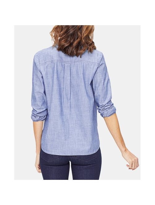 Nydj Cotton Chambray A-Line City Shirt