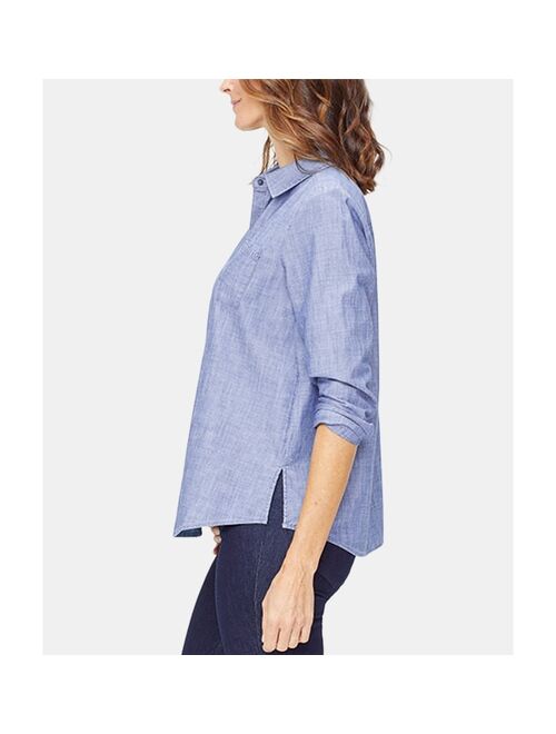 Nydj Cotton Chambray A-Line City Shirt