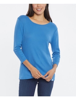 Women's 3/4 Sleeve Ribbed Tee