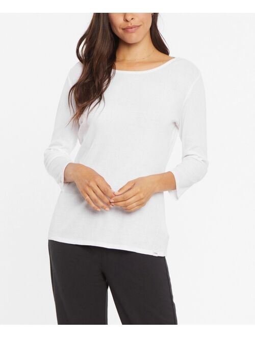 Nydj Women's 3/4 Sleeve Ribbed Tee