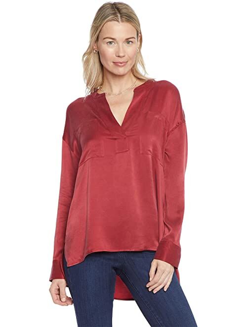 Nydj Woven Henley Top